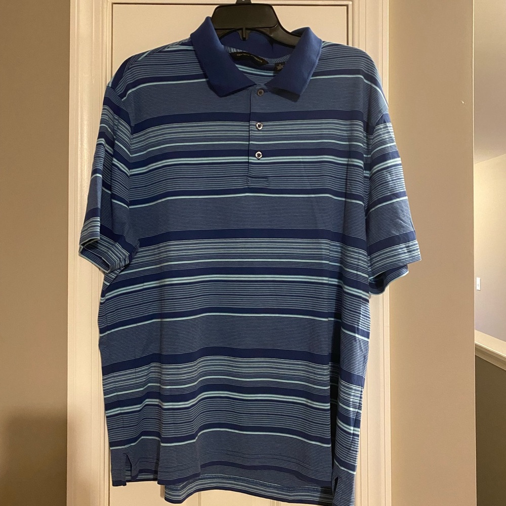 Blue Striped Polo